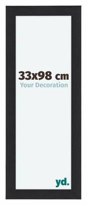 Como MDF Photo Frame 33x98cm Black Woodgrain Front Size | Yourdecoration.co.uk