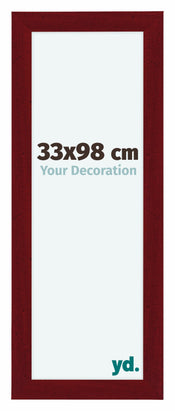 Como MDF Photo Frame 33x98cm Wine Red Swept Front Size | Yourdecoration.co.uk