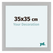 Como MDF Photo Frame 35x35cm White Woodgrain Front Size | Yourdecoration.co.uk