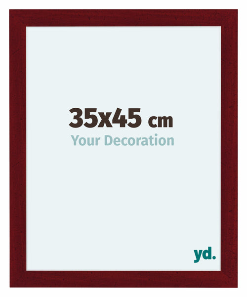 Como MDF Photo Frame 35x45cm Wine Red Swept Front Size | Yourdecoration.co.uk