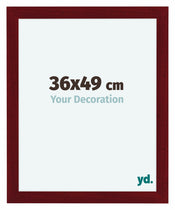 Como MDF Photo Frame 36x49cm Wine Red Swept Front Size | Yourdecoration.co.uk