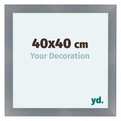 Como MDF Photo Frame 40x40cm Aluminium Brushed Front Size | Yourdecoration.co.uk