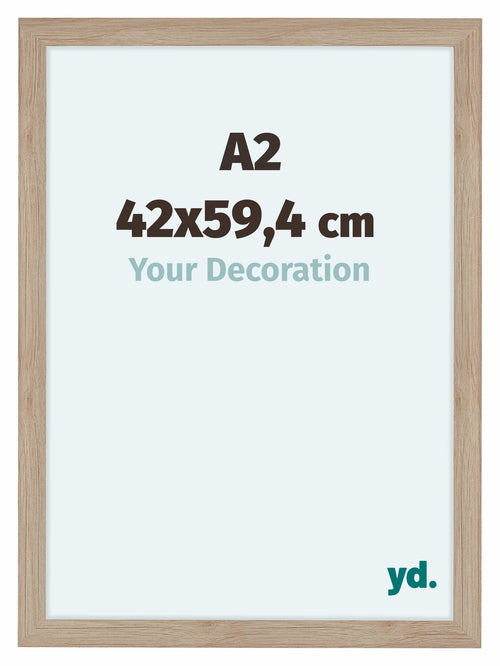 Como MDF Photo Frame 42x59 4cm A2 Oak Light Front Size | Yourdecoration.co.uk