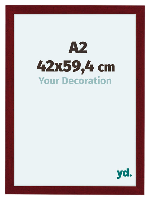 Como MDF Photo Frame 42x59 4cm A2 Wine Red Swept Front Size | Yourdecoration.co.uk