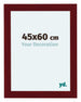 Como MDF Photo Frame 45x60cm Wine Red Swept Front Size | Yourdecoration.co.uk