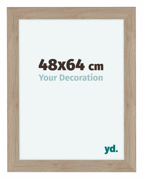 Como MDF Photo Frame 48x64cm Oak Light Front Size | Yourdecoration.co.uk