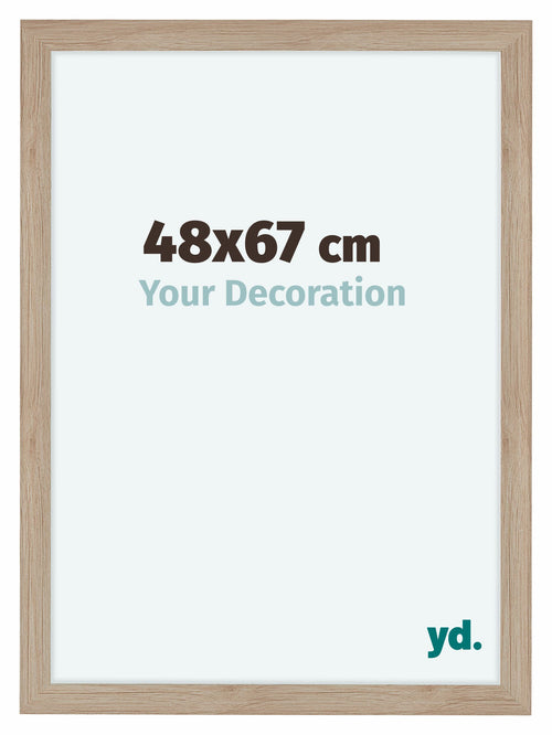 Como MDF Photo Frame 48x67cm Oak Light Front Size | Yourdecoration.co.uk