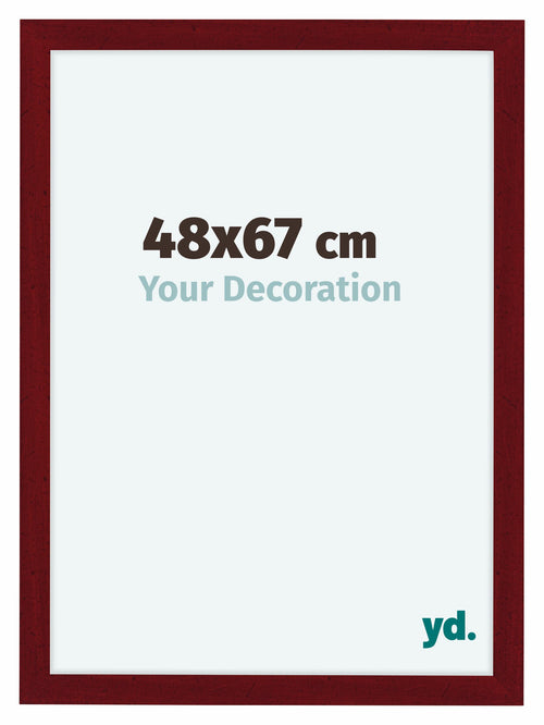 Como MDF Photo Frame 48x67cm Wine Red Swept Front Size | Yourdecoration.co.uk