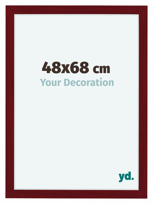 Como MDF Photo Frame 48x68cm Wine Red Swept Front Size | Yourdecoration.co.uk