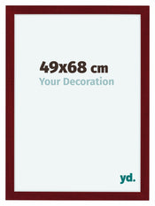 Como MDF Photo Frame 49x68cm Wine Red Swept Front Size | Yourdecoration.co.uk