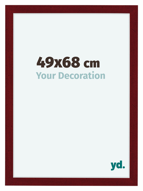 Como MDF Photo Frame 49x68cm Wine Red Swept Front Size | Yourdecoration.co.uk