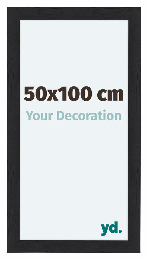 Como MDF Photo Frame 50x100cm Black Woodgrain Front Size | Yourdecoration.co.uk