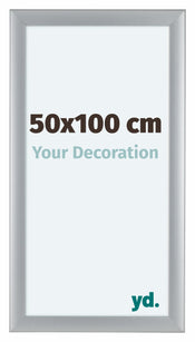 Como MDF Photo Frame 50x100cm Silver Matte Front Size | Yourdecoration.co.uk