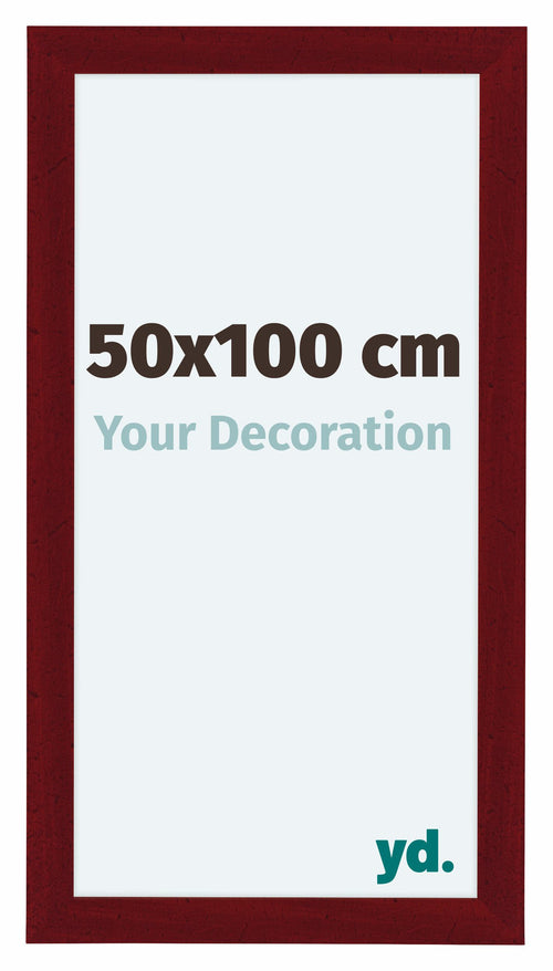 Como MDF Photo Frame 50x100cm Wine Red Swept Front Size | Yourdecoration.co.uk