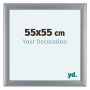 Como MDF Photo Frame 55x55cm Silver Matte Front Size | Yourdecoration.co.uk