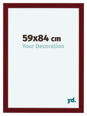 Como MDF Photo Frame 59x84cm Wine Red Swept Front Size | Yourdecoration.co.uk