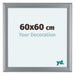 Como MDF Photo Frame 60x60cm Silver Matte Front Size | Yourdecoration.co.uk