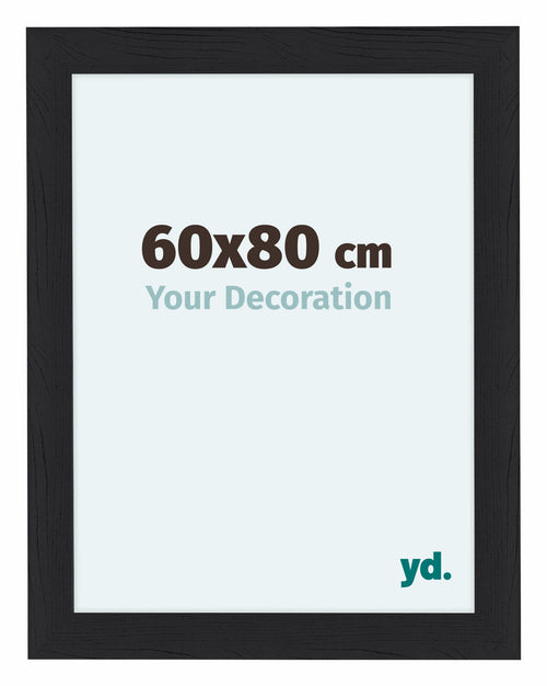 Como MDF Photo Frame 60x80cm Black Woodgrain Front Size | Yourdecoration.co.uk