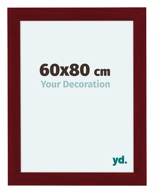 Como MDF Photo Frame 60x80cm Wine Red Swept Front Size | Yourdecoration.co.uk