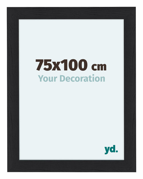 Como MDF Photo Frame 75x100cm Black Woodgrain Front Size | Yourdecoration.co.uk