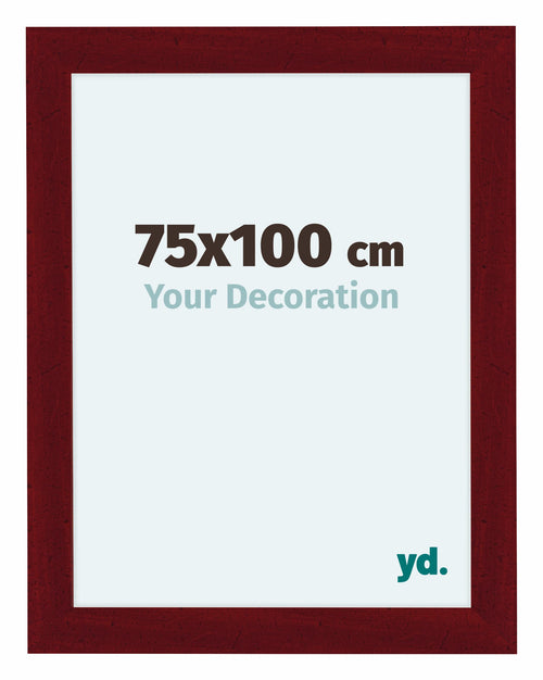 Como MDF Photo Frame 75x100cm Wine Red Swept Front Size | Yourdecoration.co.uk