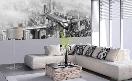 Dimex Airplane Wall Mural 375x150cm 5 Panels Ambiance | Yourdecoration.co.uk