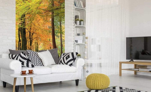 Dimex Autumn Forest Wall Mural 150x250cm 2 Panels Ambiance | Yourdecoration.co.uk