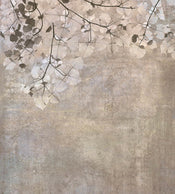 Dimex Beige Leaves Abstract Wall Mural 225x250cm 3 Panels | Yourdecoration.co.uk