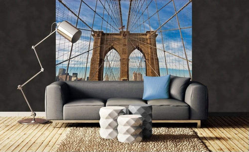 Dimex Brooklyn Bridge Wall Mural 225x250cm 3 Panels Ambiance | Yourdecoration.co.uk