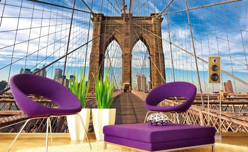 Dimex Brooklyn Bridge Wall Mural 375x250cm 5 Panels Ambiance | Yourdecoration.co.uk