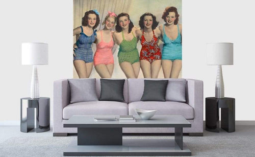 Dimex Charming Ladies Wall Mural 225x250cm 3 Panels Ambiance | Yourdecoration.co.uk