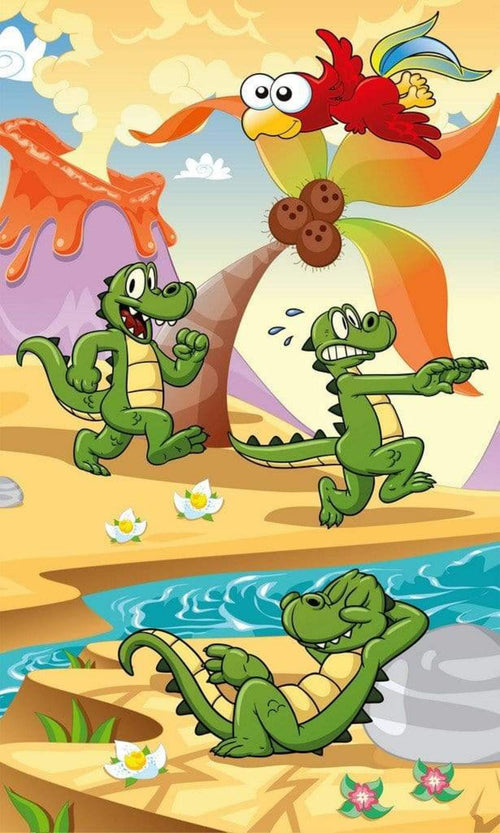 Dimex Crocodiles Wall Mural 150x250cm 2 Panels | Yourdecoration.co.uk