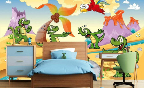 Dimex Crocodiles Wall Mural 375x250cm 5 Panels Ambiance | Yourdecoration.co.uk