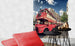 Dimex Double Decker Bus Wall Mural 225x250cm 3 Panels Ambiance | Yourdecoration.co.uk