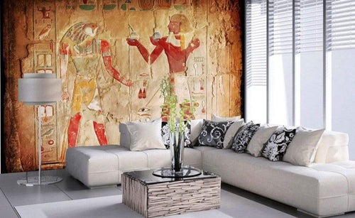 Dimex Egypt Painting Wall Mural 375x250cm 5 Panels Ambiance | Yourdecoration.co.uk