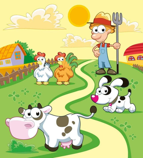 Dimex Farm Wall Mural 225x250cm 3 Panels | Yourdecoration.co.uk