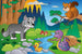 Dimex Forest Animals Wall Mural 375x250cm 5 Panels | Yourdecoration.co.uk