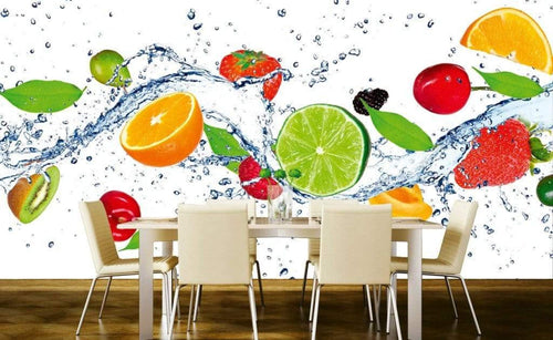 Dimex Fruits in Water Wall Mural 375x250cm 5 Panels Ambiance | Yourdecoration.co.uk