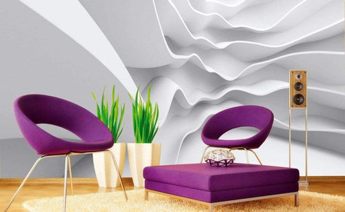 Dimex Futuristic Wave Wall Mural 375x250cm 5 Panels Ambiance | Yourdecoration.co.uk