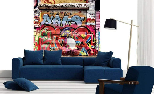 Dimex Graffiti Street Wall Mural 225x250cm 3 Panels Ambiance | Yourdecoration.co.uk