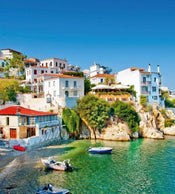 Dimex Greece Coast Wall Mural 225x250cm 3 Panels | Yourdecoration.co.uk