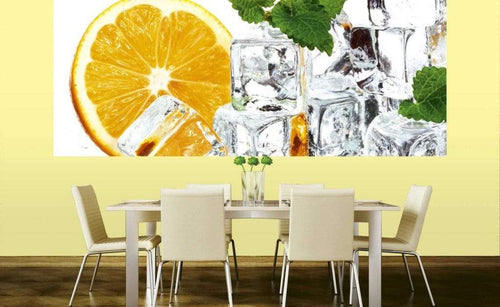 Dimex Lemon and Ice Wall Mural 375x150cm 5 Panels Ambiance | Yourdecoration.co.uk