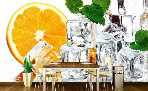 Dimex Lemon and Ice Wall Mural 375x250cm 5 Panels Ambiance | Yourdecoration.co.uk