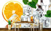 Dimex Lemon and Ice Wall Mural 375x250cm 5 Panels Ambiance | Yourdecoration.co.uk