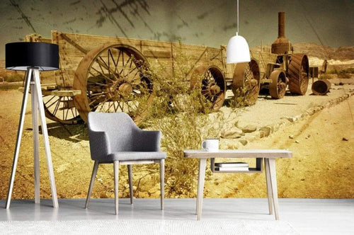 Dimex Old Wagon Wall Mural 375x250cm 5 Panels Ambiance | Yourdecoration.co.uk