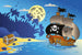 Dimex Pirate Ship Wall Mural 375x250cm 5 Panels | Yourdecoration.co.uk