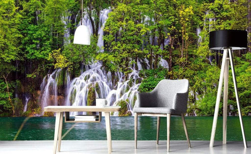 Dimex Plitvice Lakes Wall Mural 375x250cm 5 Panels Ambiance | Yourdecoration.co.uk