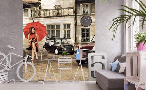 Dimex Retro Wall Mural 225x250cm 3 Panels Ambiance | Yourdecoration.co.uk