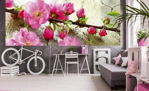 Dimex Sakura Wall Mural 375x150cm 5 Panels Ambiance | Yourdecoration.co.uk