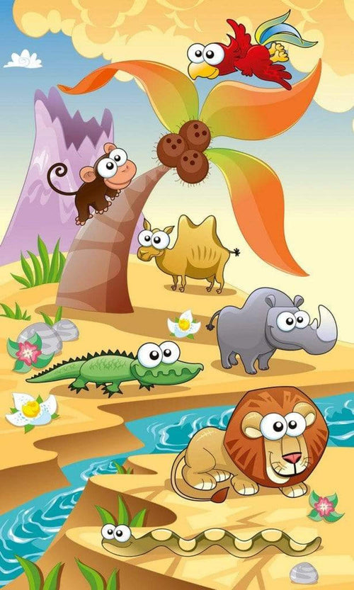 Dimex Savanna Animals Wall Mural 150x250cm 2 Panels | Yourdecoration.co.uk